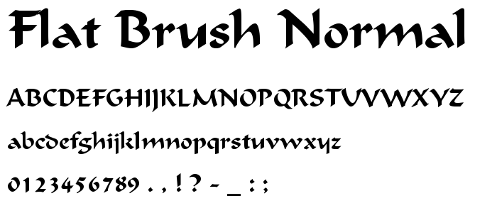 Flat Brush Normal font